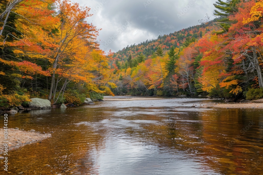 Screensaver: Autumn Foliage on Pemigewasset River, New Hampshire Screensaver: Autumn Foliage on Pemigewasset River, New Hampshire