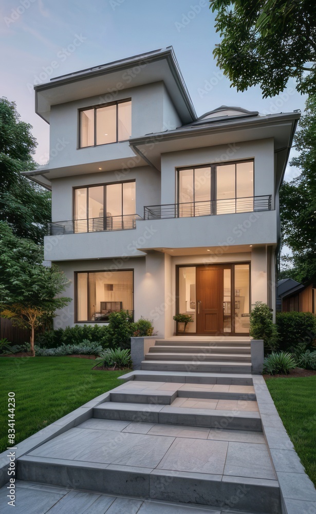 modern house with garden modern house with garden