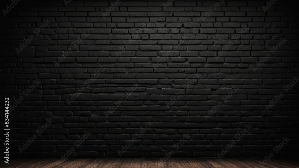 Texture of a dark brick wall with spot lighting Texture of a dark brick wall with spot lighting