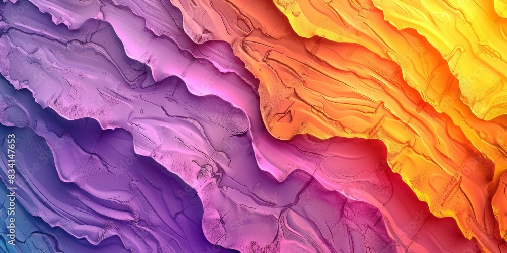 Obraz premium Abstract Colorful Gradient Background with Textures. The textures vary across the image, adding depth and interest to the visual composition. This digital artwork captures the fluid motion and blendin