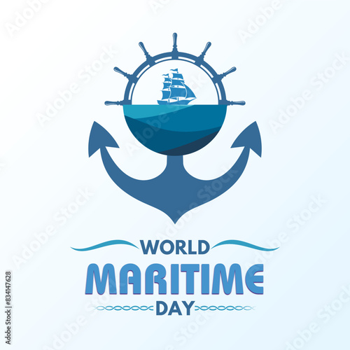 Navigating the Future: Celebrating World Maritime Day. Campaign or celebration graphic resources photo