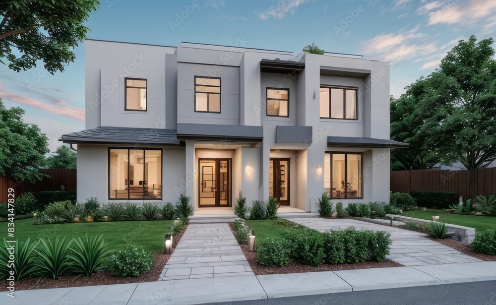 modern house with garden modern house with garden