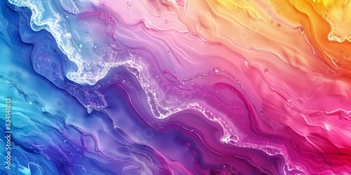 Abstract Colorful Gradient Background with Textures. The textures vary across the image, adding depth and interest to the visual composition. This digital artwork captures the fluid motion and blendin