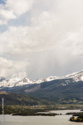 Overcast day on Lake Dillon in Colorado