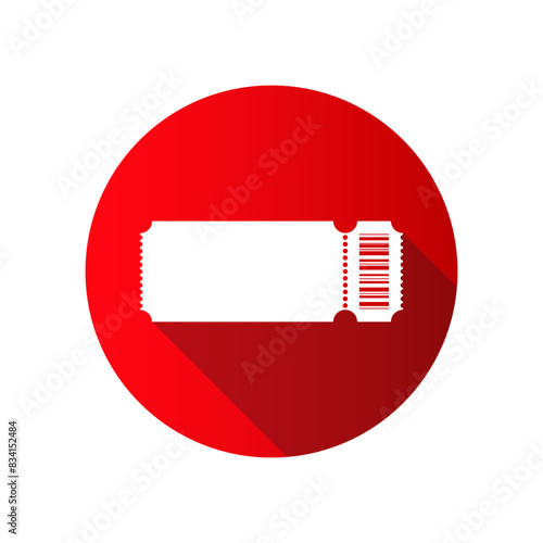 Coupon icon in flat style. Blank ticket symbol isolated on white background