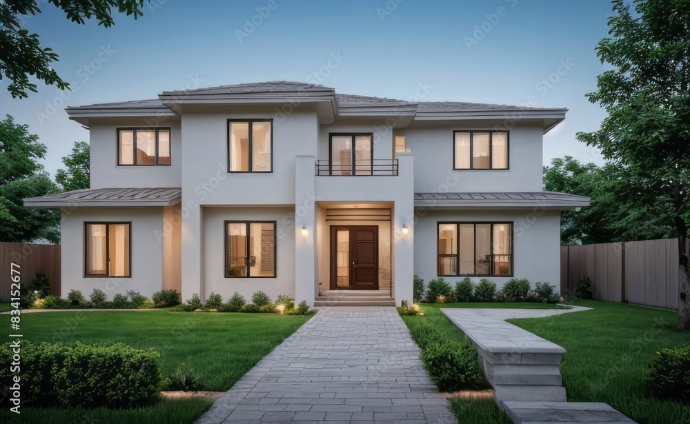 modern house with garden modern house with garden