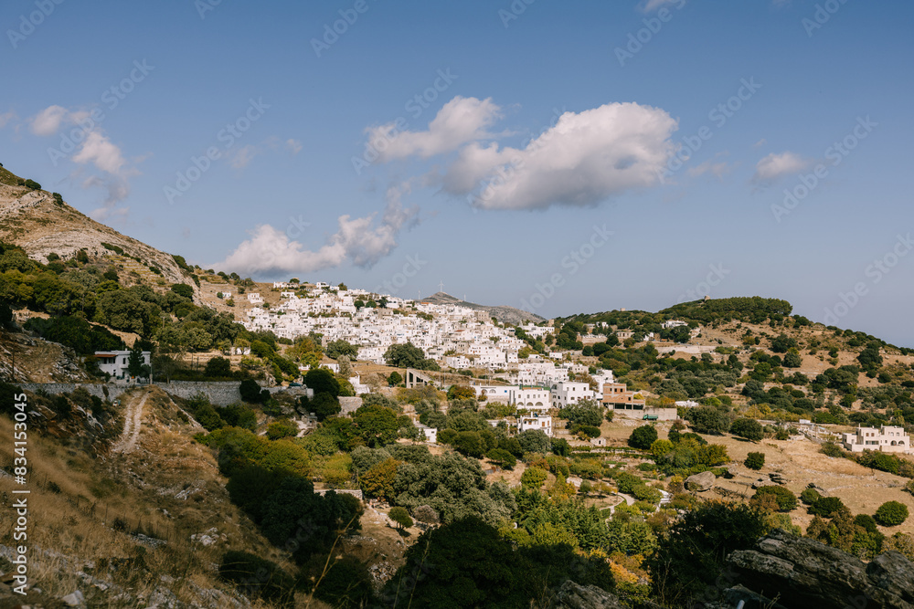 Fototapeta premium Small hillside town in Greece