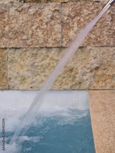 Flow of water in a hot tub pool