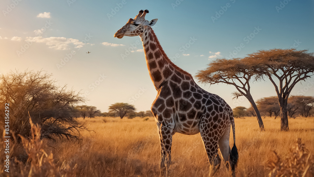 Obraz premium Giraffe in Botswana National Park