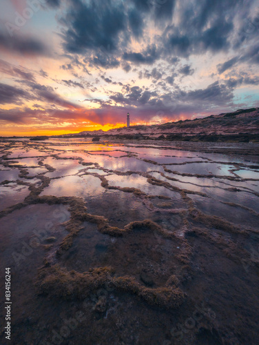 Sunset at Trafalgar Lighthouse, Cadiz, Spain