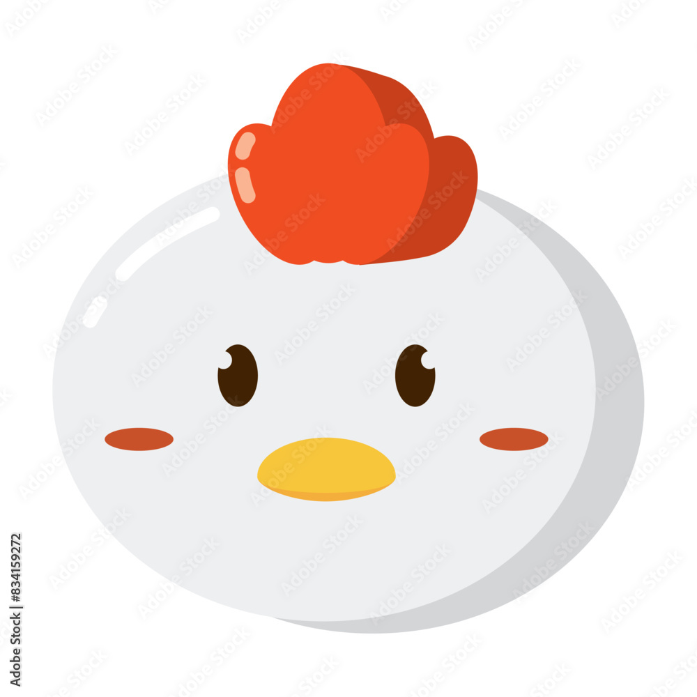 Cute kawaii chicken animal character emoticon Vector Cute kawaii chicken animal character emoticon Vector