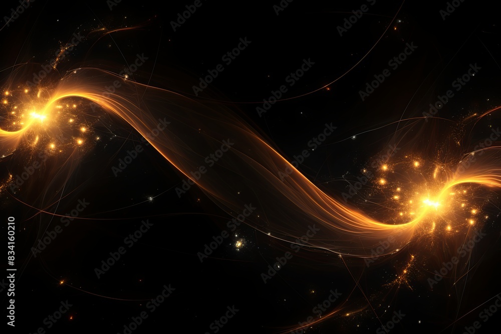 Fototapeta premium Starry Night: Illuminating the Depths of Space light, energy, fractal, space, design, 