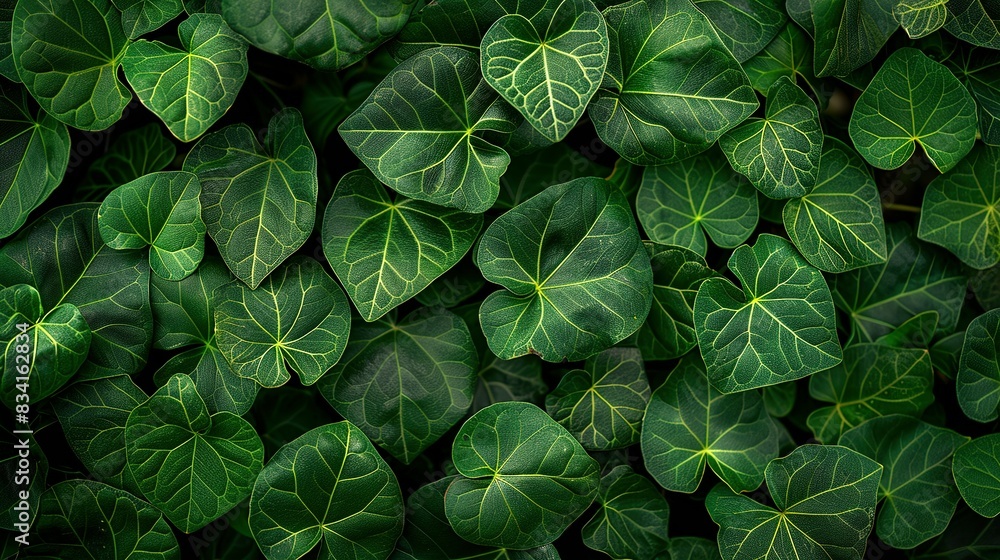 A Closeup of Tropical Plant Leaves in a Lush Garden, Unveiling a Symphony of Dark Green Hues and Intricate Patterns, Ideal for Spa Backgrounds, Wallpapers, and Ornamental Designs A Closeup of Tropical Plant Leaves in a Lush Garden, Unveiling a Symphony of Dark Green Hues and Intricate Patterns, Ideal for Spa Backgrounds, Wallpapers, and Ornamental Designs