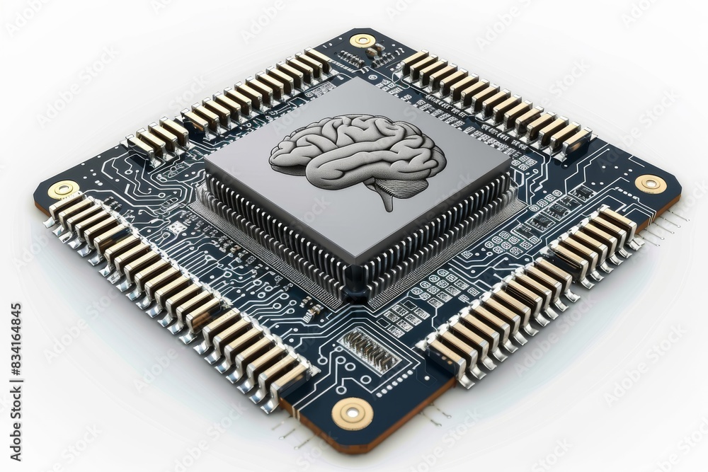 Brain Microchip Circuit Digital Innovation Technology Futuristic Electronic Components Advanced Interface Cybernetic Integration Brain Microchip Circuit Digital Innovation Technology Futuristic Electronic Components Advanced Interface Cybernetic Integration