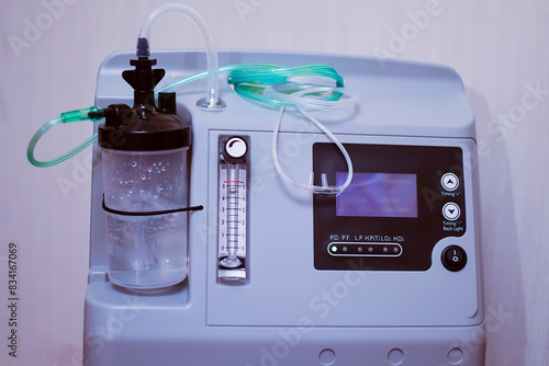 the oxygen concentrator or oxygen generator is designed for oxygen therapy in medical institutions and individual use at home. Allows you to get high-concentration oxygen by filtering the surrounding