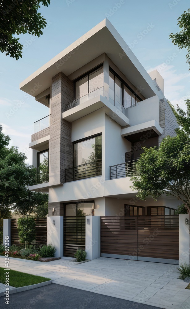 modern house with garden modern house with garden