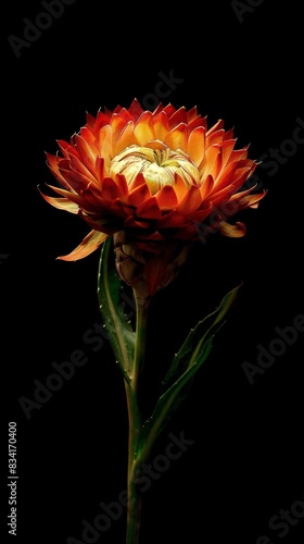 Flower. Close up of strawflower for background, Soft focus.