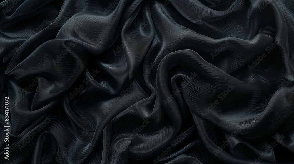 A black fabric with a shiny texture A black fabric with a shiny texture