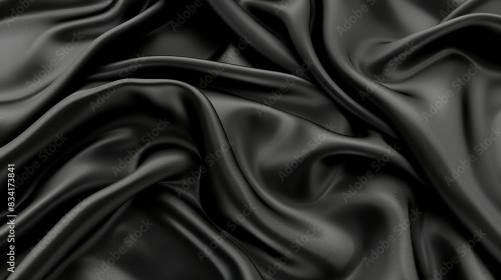 Obraz premium A black fabric with a shiny texture
