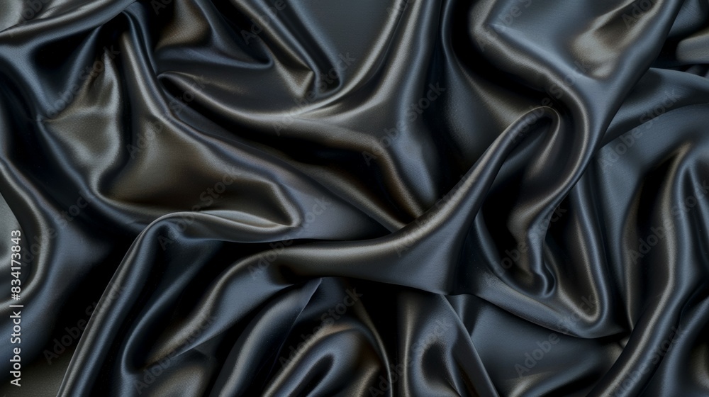 A black fabric with a shiny texture A black fabric with a shiny texture