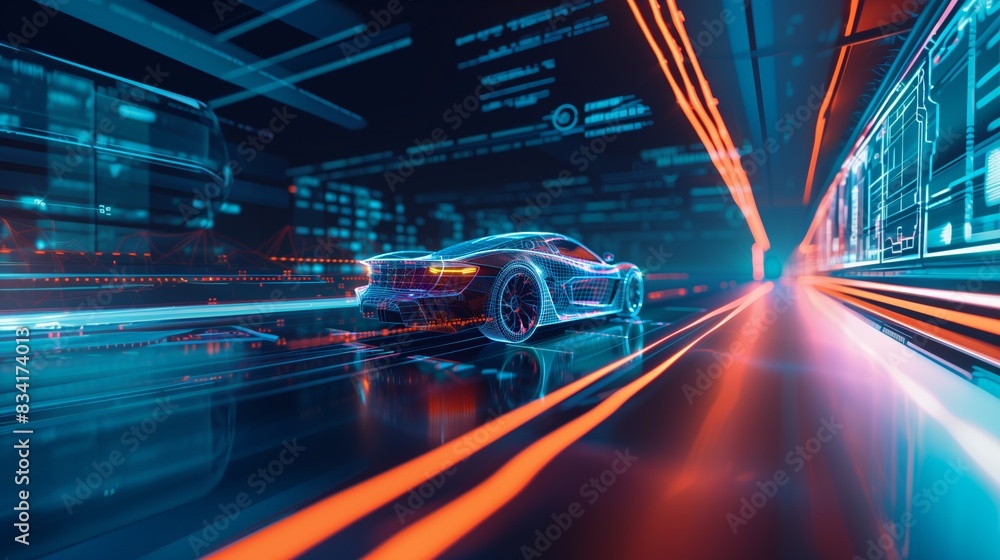 Neuer Chip für softwaredefinierte Fahrzeugsysteme verbessert den Automobilsektor. Konzept Automobilindustrie, Software-definierte Fahrzeuge, fortschrittliche Chiptechnologie, Innovation im Automobilse Neuer Chip für softwaredefinierte Fahrzeugsysteme verbessert den Automobilsektor. Konzept Automobilindustrie, Software-definierte Fahrzeuge, fortschrittliche Chiptechnologie, Innovation im Automobilse