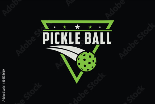 pickleball logo vector graphic for any business especially for sport team, club, community.