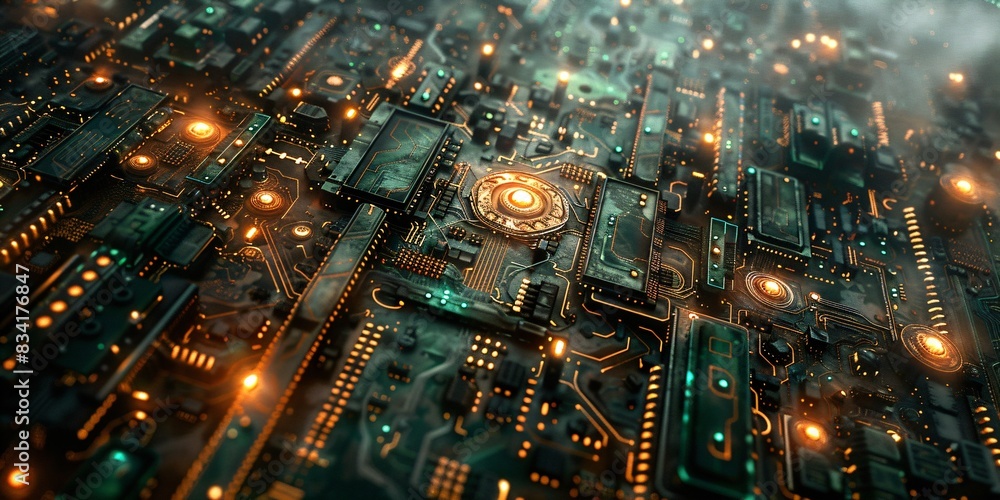 crazy alien high-tech and circuit board design crazy alien high-tech and circuit board design