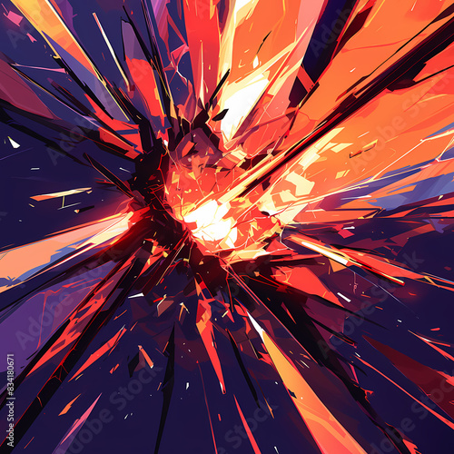 lightning energy explosion background