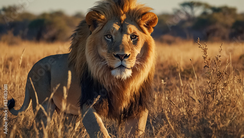 Lion in Botswana National Park