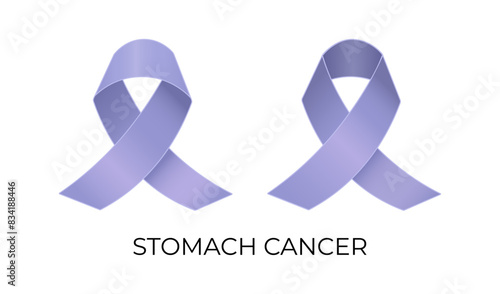 Stomach cancer awareness. Periwinkle ribbon vector illustration