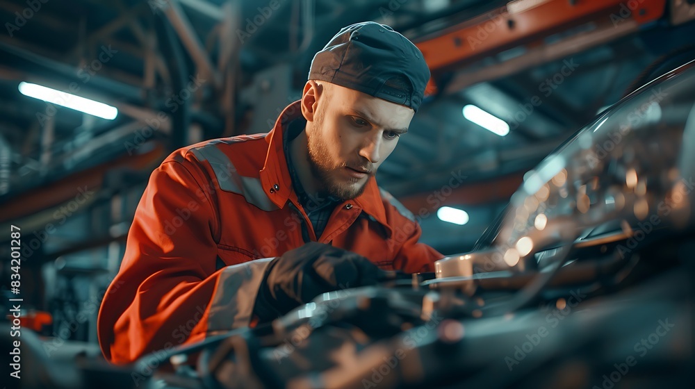 horizontal, mechanic, one person, photography, working, people, germany, adult, adults only, white people, examining, expertise, indoors, workshop, color image, repairing, smiling, front view, car, au horizontal, mechanic, one person, photography, working, people, germany, adult, adults only, white people, examining, expertise, indoors, workshop, color image, repairing, smiling, front view, car, au