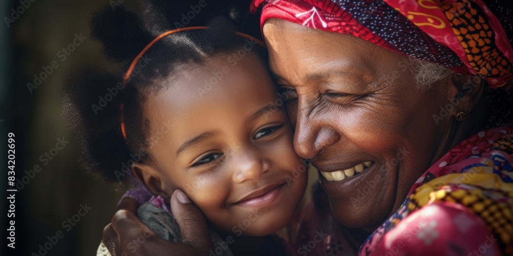 Two women, one older and one younger, smiling together in front of the camera Two women, one older and one younger, smiling together in front of the camera