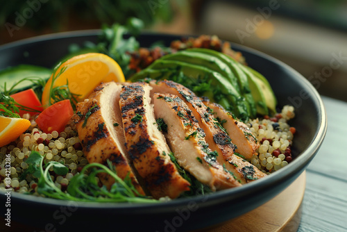 grilled chicken with vegetables