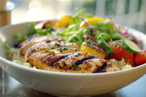 grilled chicken with vegetables