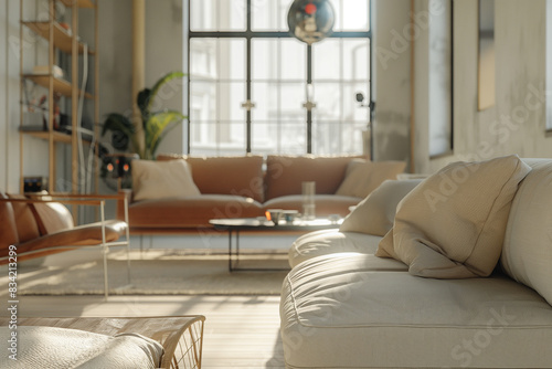 modern living room with sofa