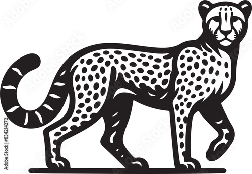 Cheetah Vector Art Illustration