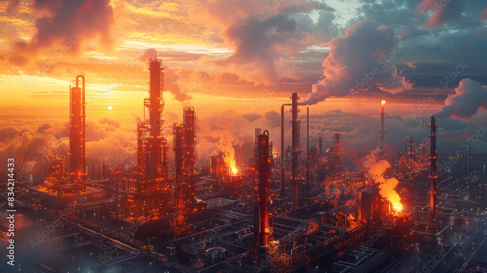 oil manufacturing company yard, generative ai oil manufacturing company yard, generative ai