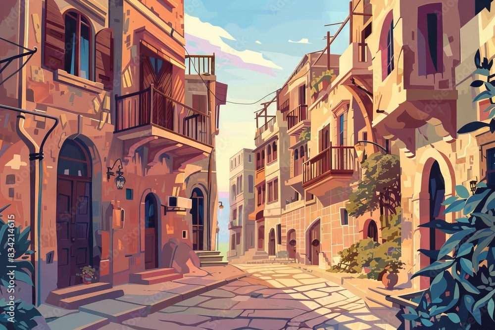 Fototapeta premium narrow street