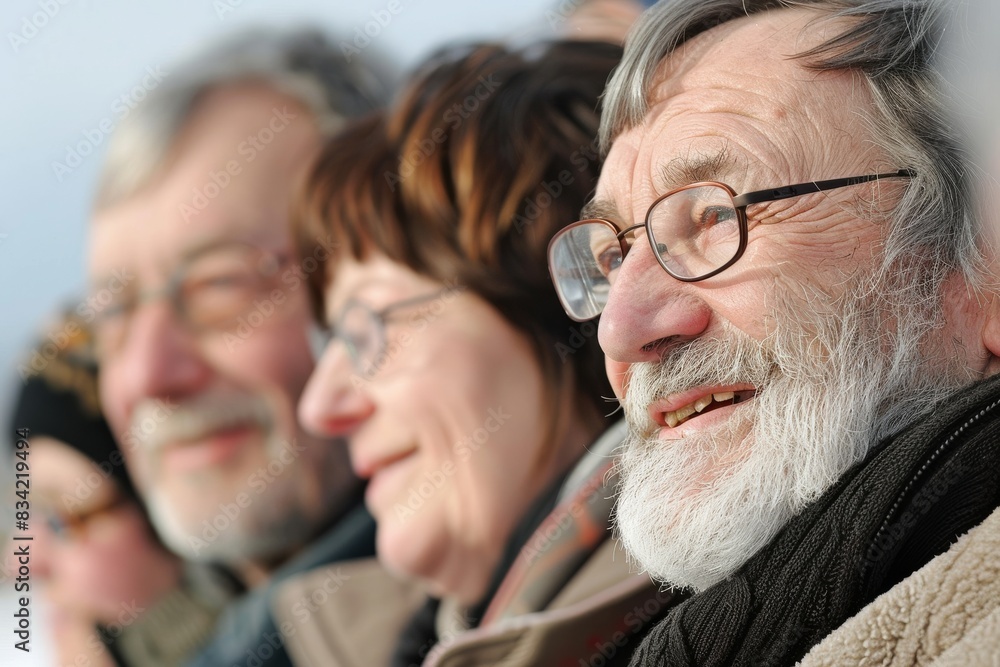Portrait of a happy senior couple in love with their family. Portrait of a happy senior couple in love with their family.