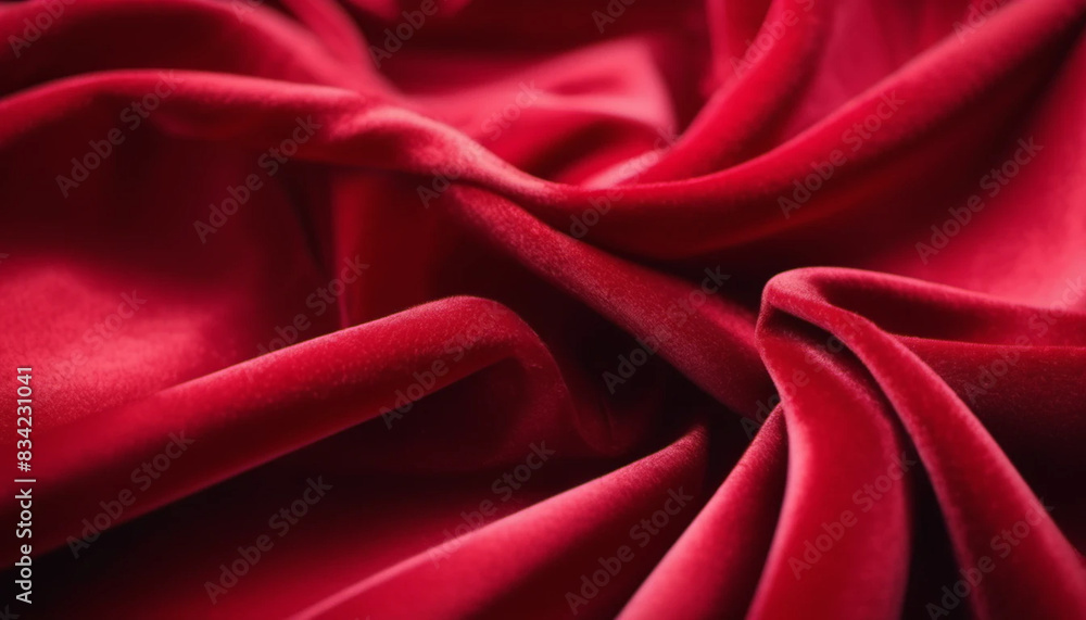 Obraz premium Red draped velour as a background 
