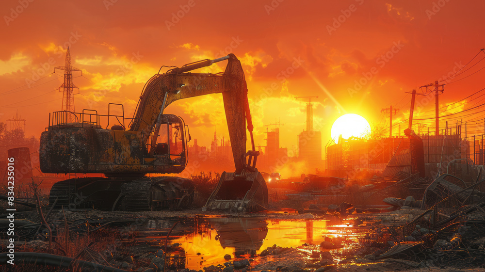 Hydraulic hammers are typically attached to excavators and powered by hydraulics.generative ai Hydraulic hammers are typically attached to excavators and powered by hydraulics.generative ai