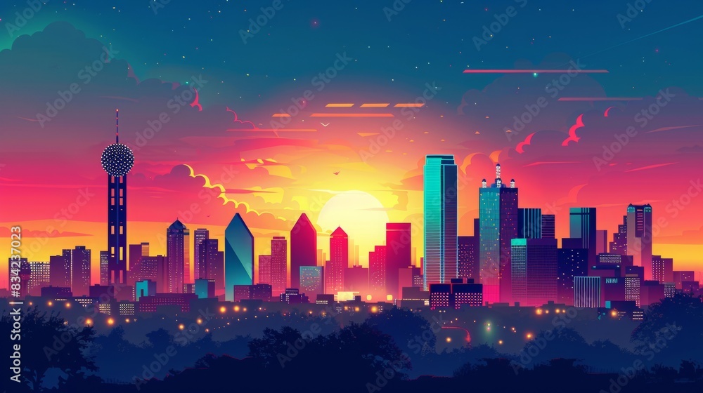 City model style vector 2D pattern City model style vector 2D pattern