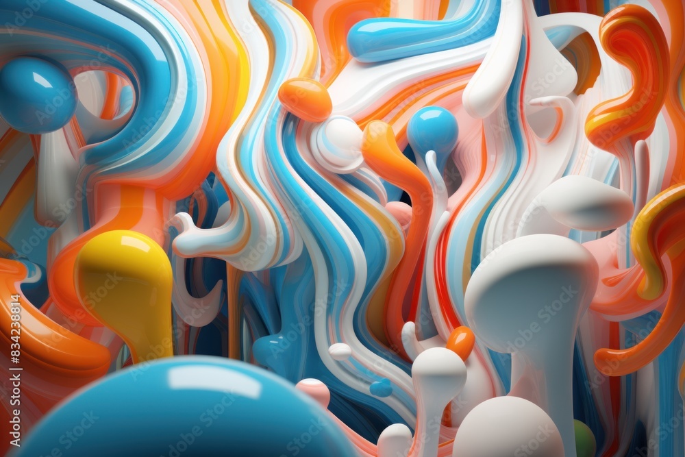 Fototapeta premium Colorful Abstract Fluid Shapes