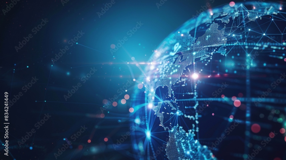 Digital technology world. Business virtual concept Digital technology world. Business virtual concept