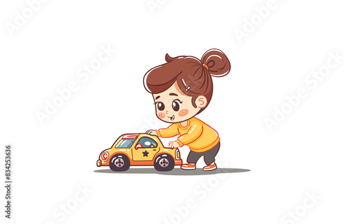 Woman child logo design template vector illustration