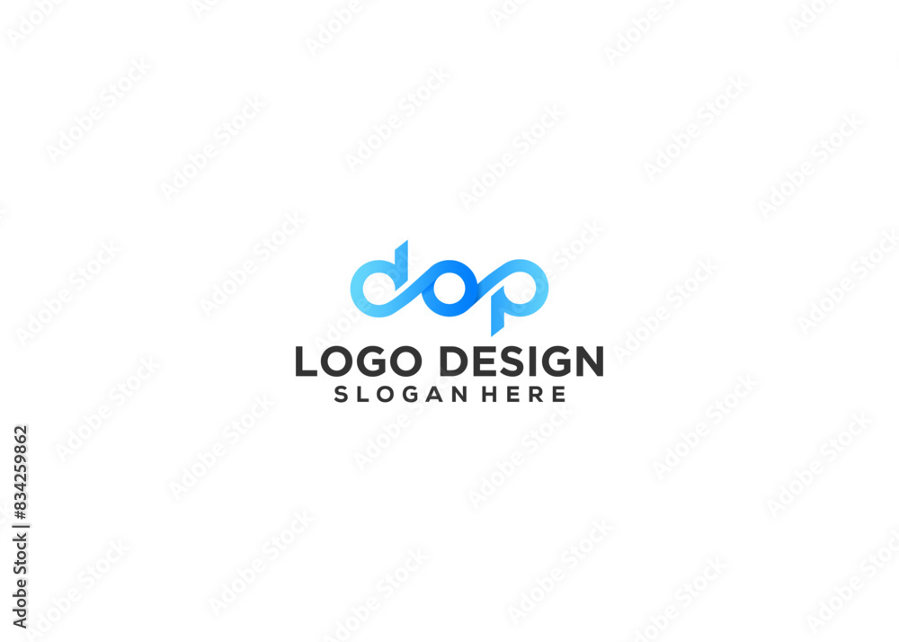 Initial Letter dop logo Initial with Infinity Logo Icon Vector Initial Letter dop logo Initial with Infinity Logo Icon Vector