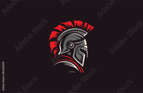 Spartan logo design template vector illustration