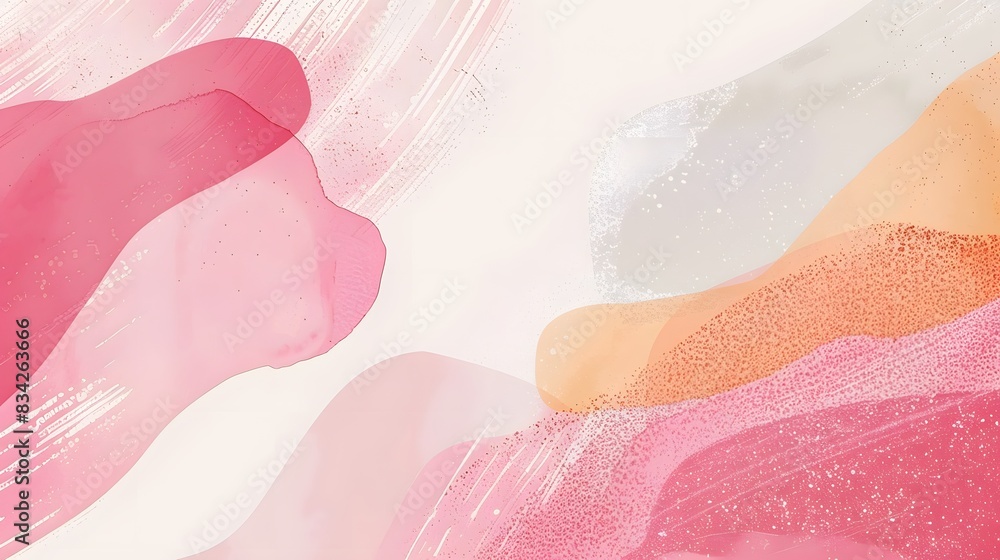 Fototapeta premium Creative Abstract Pastel Textured Background with Pink, Orange, and White Hues for Artistic Design, High-Quality Stock Image