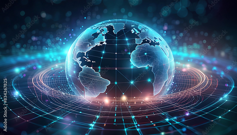 Obraz premium technology world concept