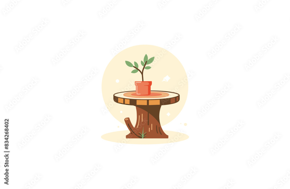 Table cute logo design template vector illustration Table cute logo design template vector illustration